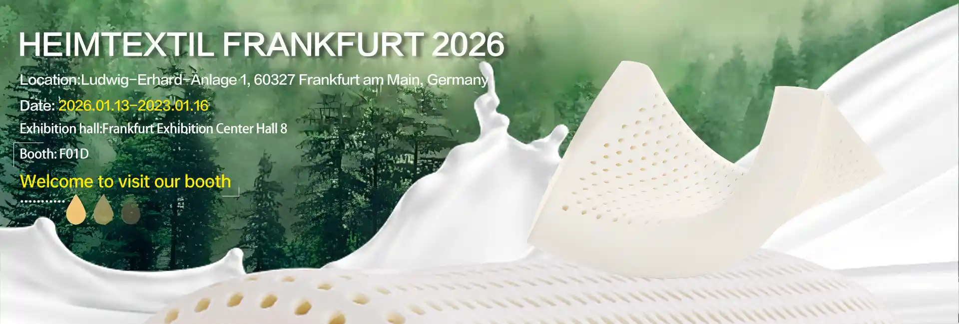 Redo för 2026 International Home and Commercial Textile Fair? Besök Jiasheng Latex på F01D